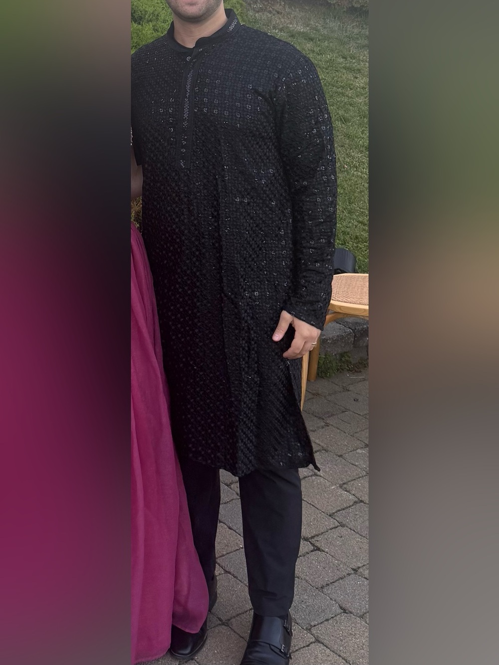 Men’s black kurta